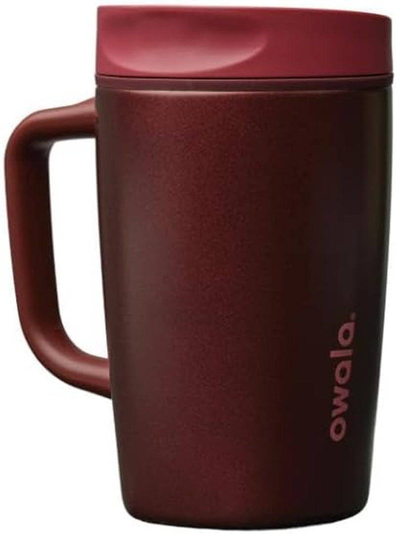 Owala SmoothSip Slider Insulated Travel Mug with Handle, Leakproof, 12/24oz