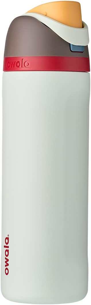 Freesip Insulated Stainless Steel Water Bottle with Straw, Bpa-Free Sports Water Bottle, Great for Travel, 24 Oz, off Road