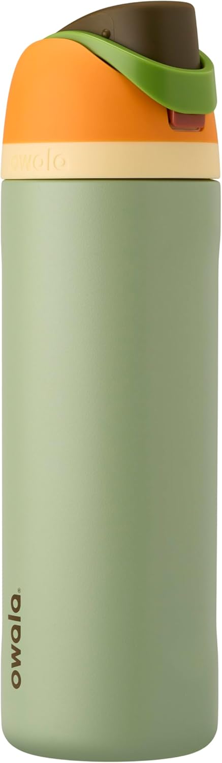 Freesip Insulated Stainless Steel Water Bottle with Straw, Bpa-Free Sports Water Bottle, Great for Travel, 24 Oz, off Road