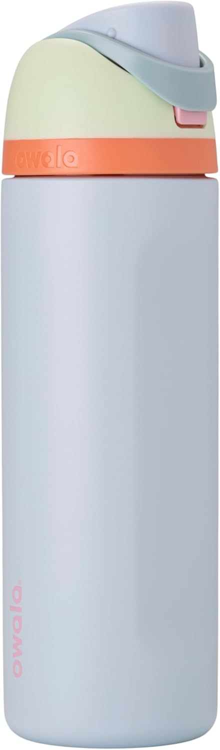 Freesip Insulated Stainless Steel Water Bottle with Straw, Bpa-Free Sports Water Bottle, Great for Travel, 24 Oz, off Road