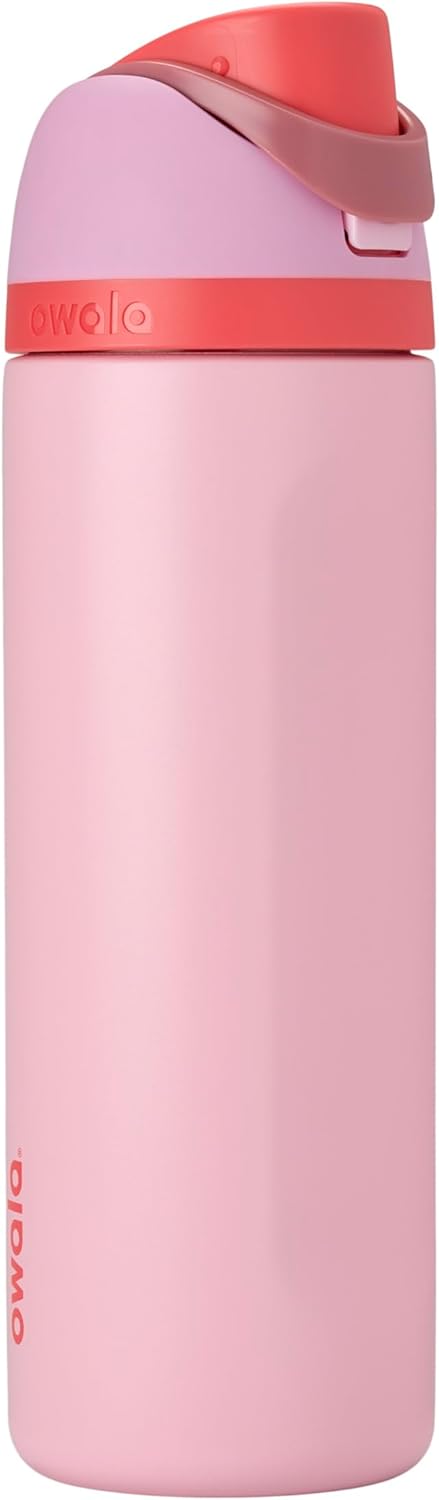 Freesip Insulated Stainless Steel Water Bottle with Straw, Bpa-Free Sports Water Bottle, Great for Travel, 24 Oz, off Road