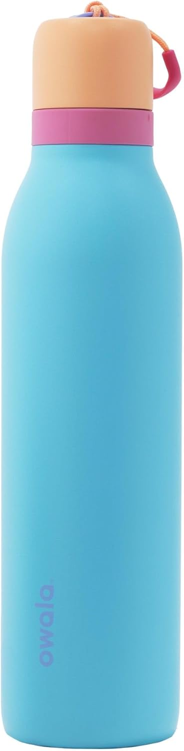 FreeSip Twist Insulated Stainless Steel Bottle w/ Straw, 18/24oz, BPA-Free