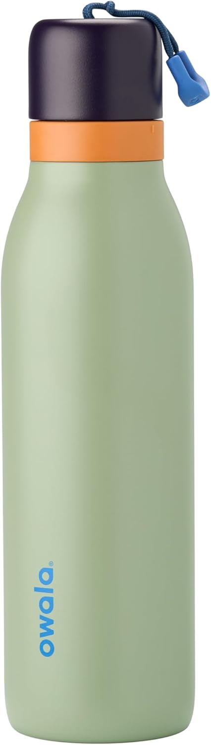 FreeSip Twist Insulated Stainless Steel Bottle w/ Straw, 18/24oz, BPA-Free