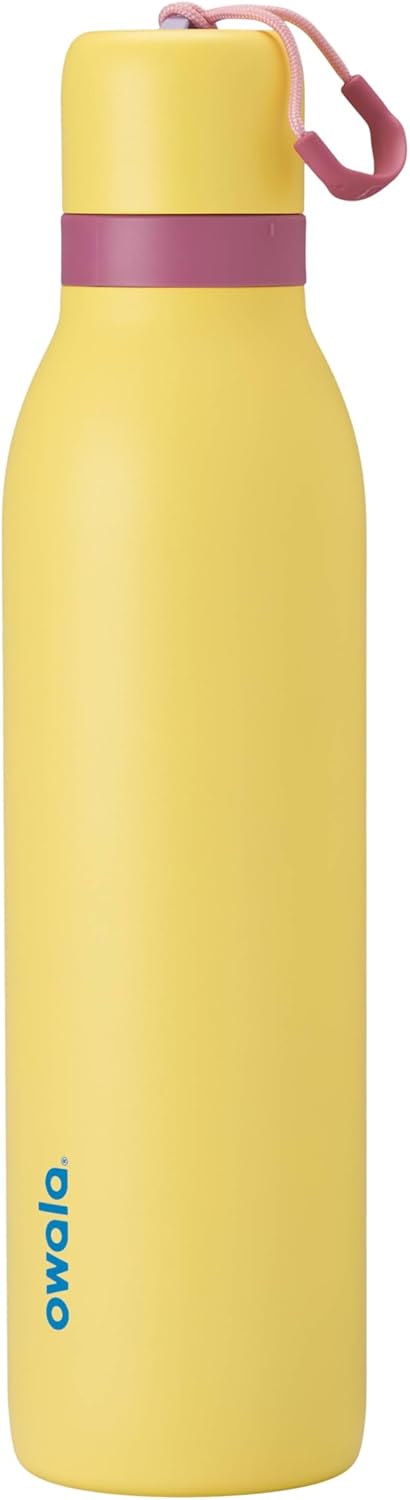 FreeSip Twist Insulated Stainless Steel Bottle w/ Straw, 18/24oz, BPA-Free