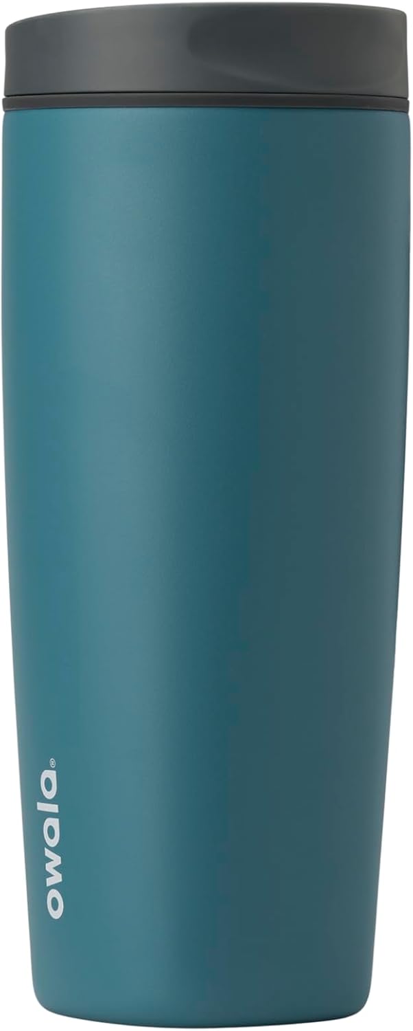 Owala SmoothSip Slider Insulated Travel Mug with Handle, Leakproof, 12/24oz