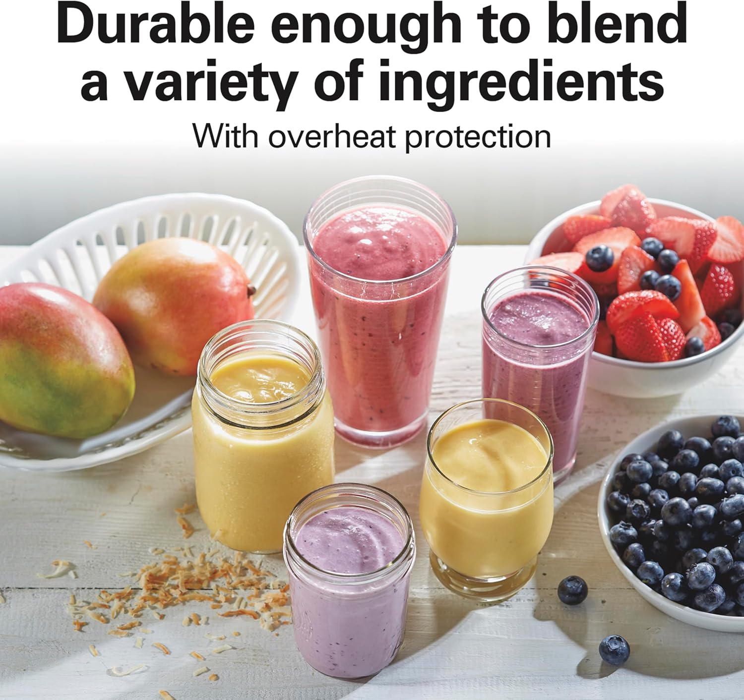 Portable Blender for Shakes and Smoothies, 14 Oz BPA Free Travel Cup & Lid, Durable Stainless Steel Blades, Personal Smoothie Blender, Blue, 51132G