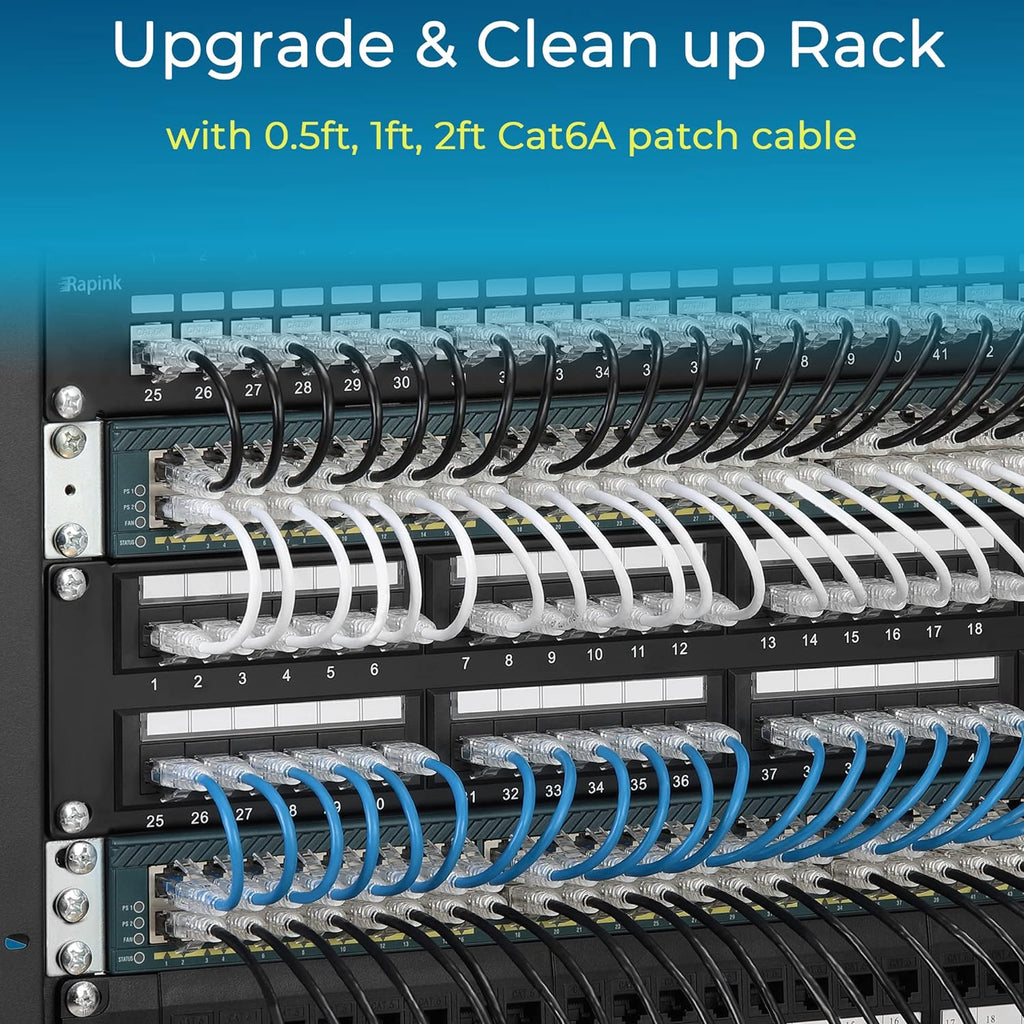 24-Pack 3ft Cat6/Cat6A Slim Ethernet Patch Cables 10G Snagless Flexible Network