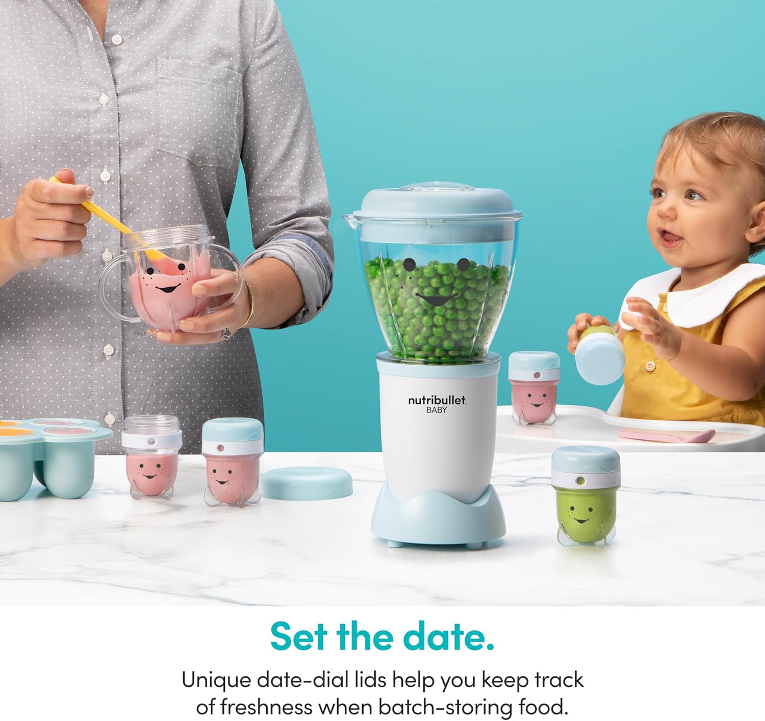 NutriBullet Baby Food Making System NBY50100 Complete 32oz Baby Food Prep Set