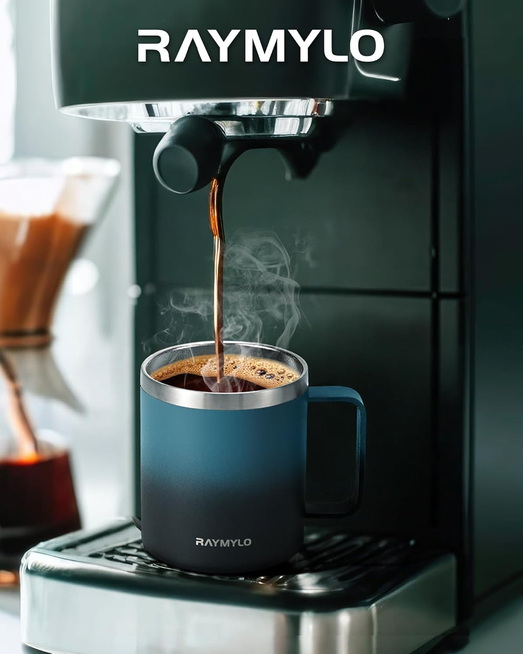 12 Oz Insulated Stainless Steel Coffee Mug with Leak-Proof Detachable Slider Lid, Keeps Beverages Cold for 9 Hours - Ideal for Home, Office, and Camping